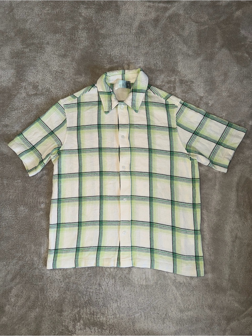 Kith Boxy Collared Overshirt Men’s Medium In Apex Button Up Shirt Multicolor